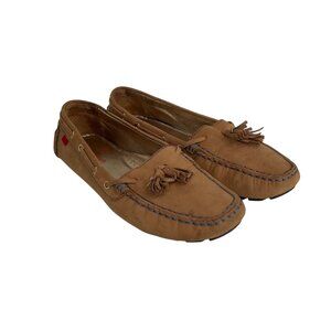 Marc Joseph New York Brown Leather Driving Moccasins Tassels size 8 casual